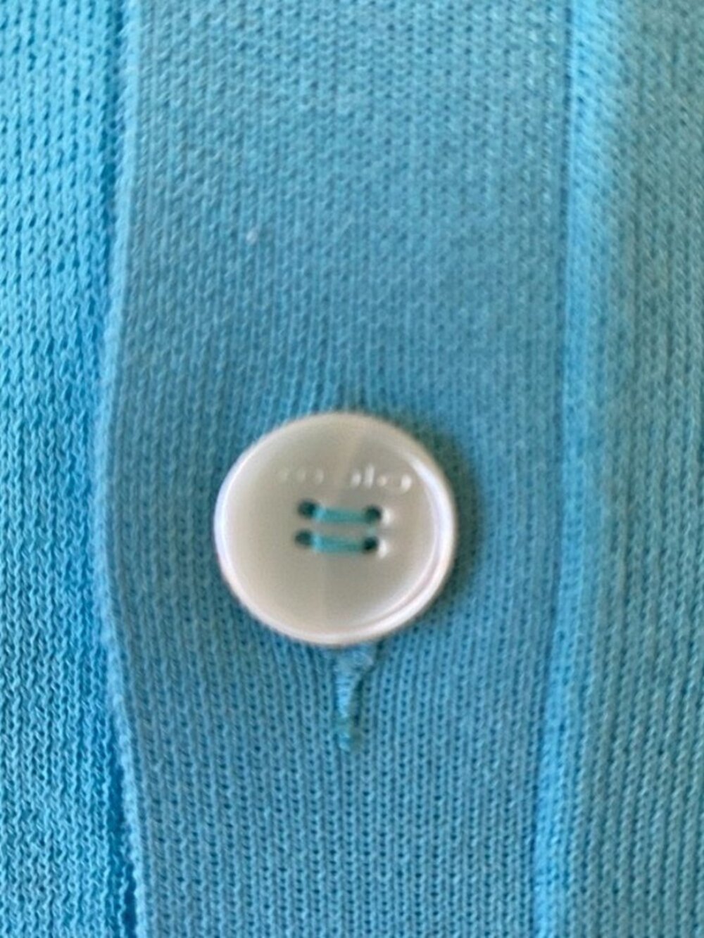 Malo Men’s Powder Blue Fine Gauge Cotton Cardigan / IT 50 - Picture 6 of 6